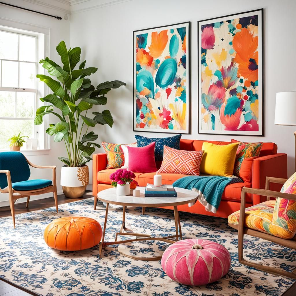 a splash of color for a  fresh new decor