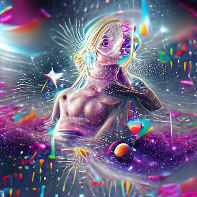 Cosmic Birthday: Holographic Astral Illustration in 8k
