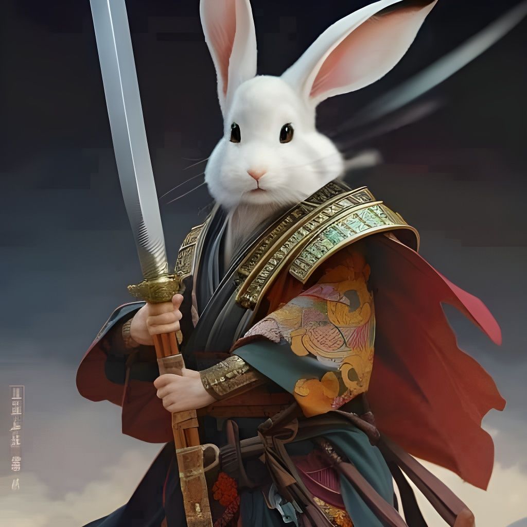 Samurai Rabbit With a Sword - AI Generated Artwork - NightCafe Creator