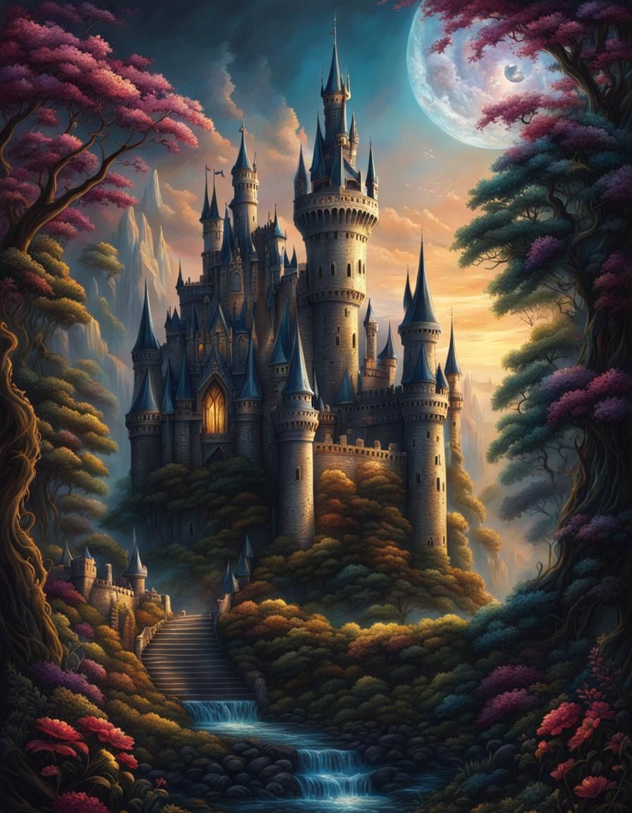 Once Upon A Time Castle - Ai Generated Artwork - Nightcafe Creator