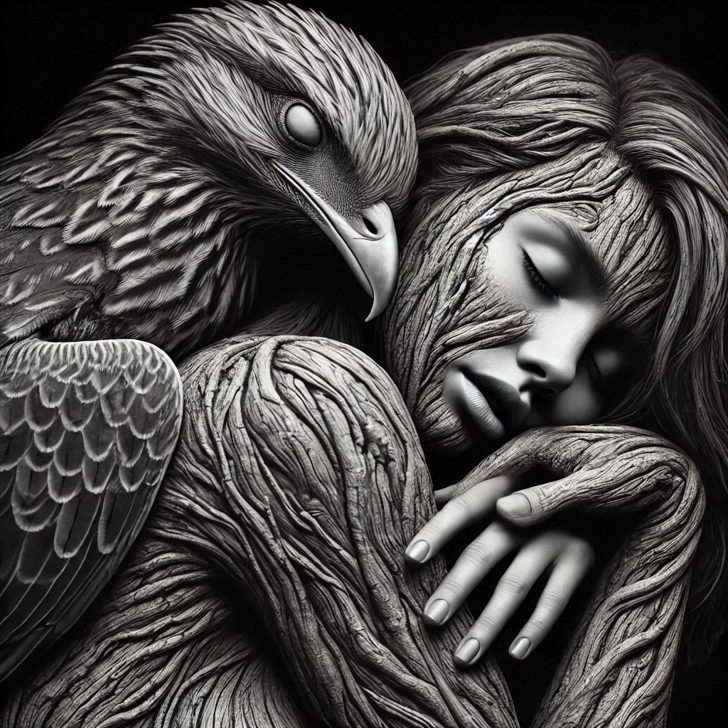 Tree women and birds