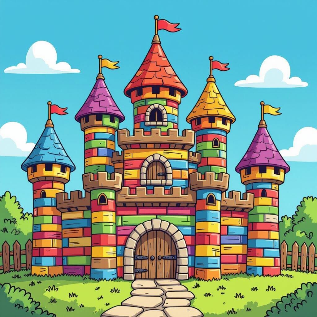 Cartoon Crayon Castle  by @Chemistry