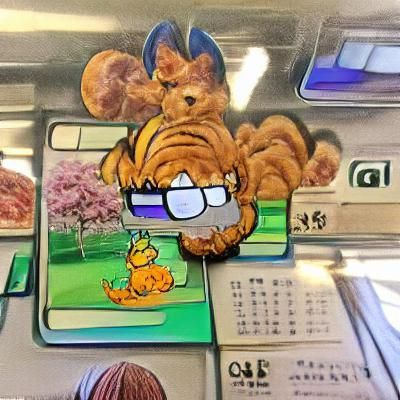 anime Garfield as a pokemon