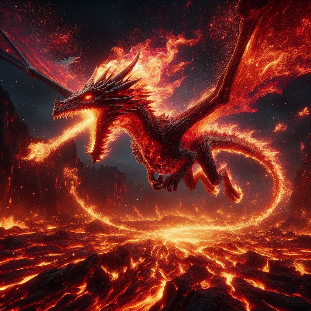 The ferocious fire dragon
