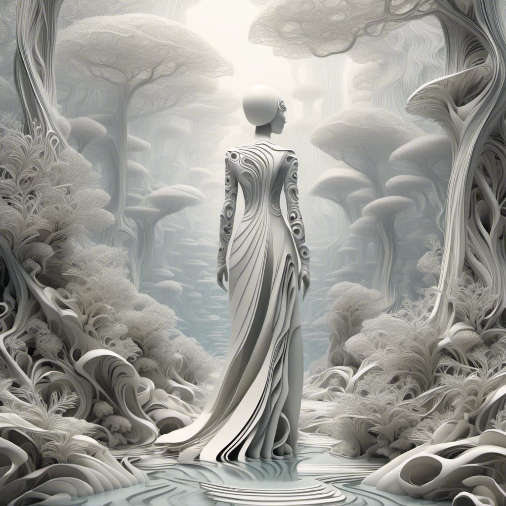 <lora:Omimimo XL:1.0>The White Forest Lady.  by @Omimimo