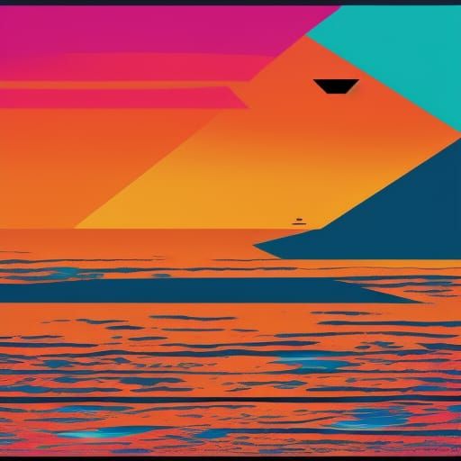 Sunset over the bay