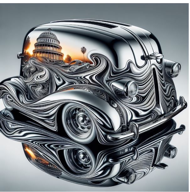 Rétrofuturisme Chromé : Voyage Miroir