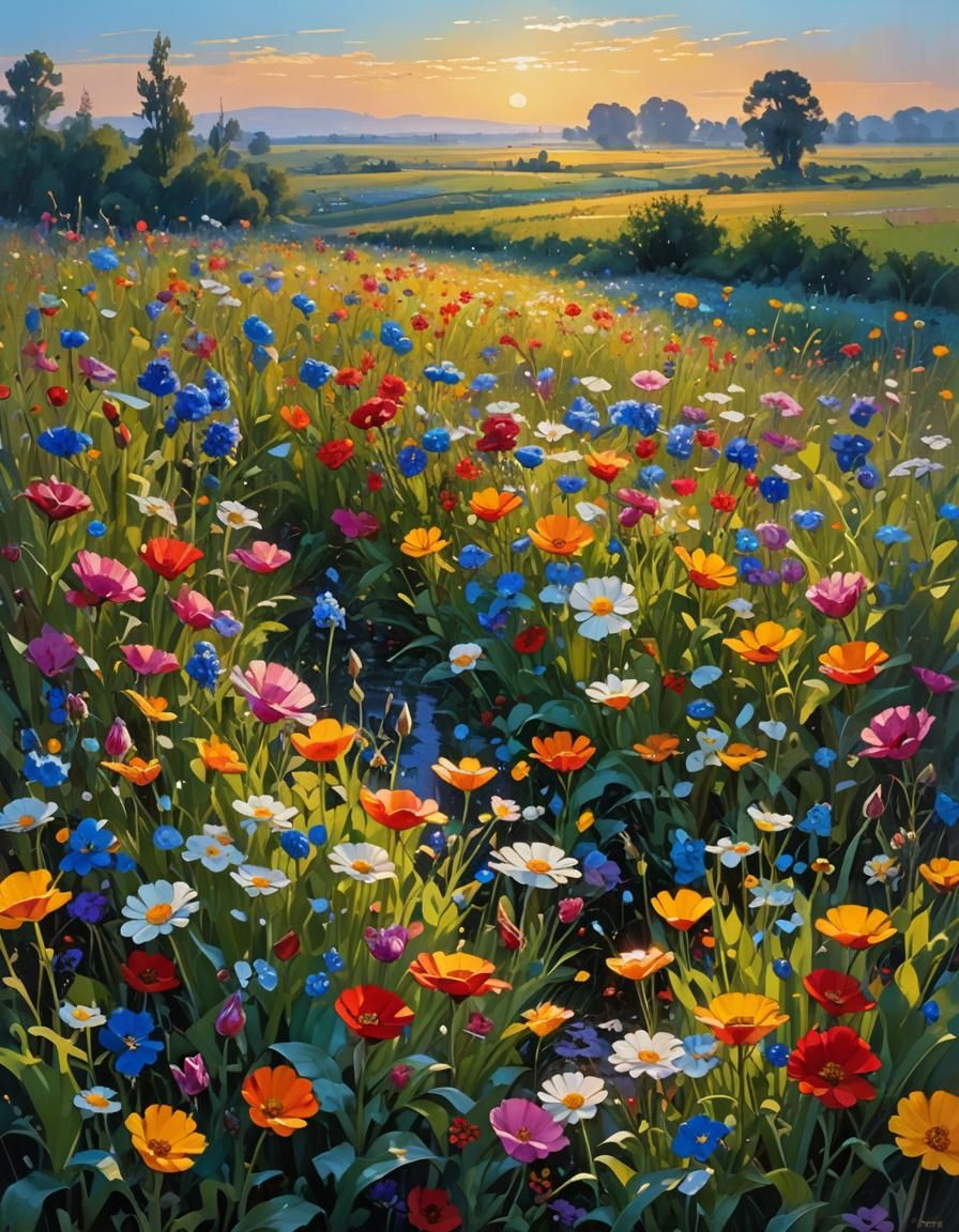 Flowers In The Fields   by @Vampayaz76