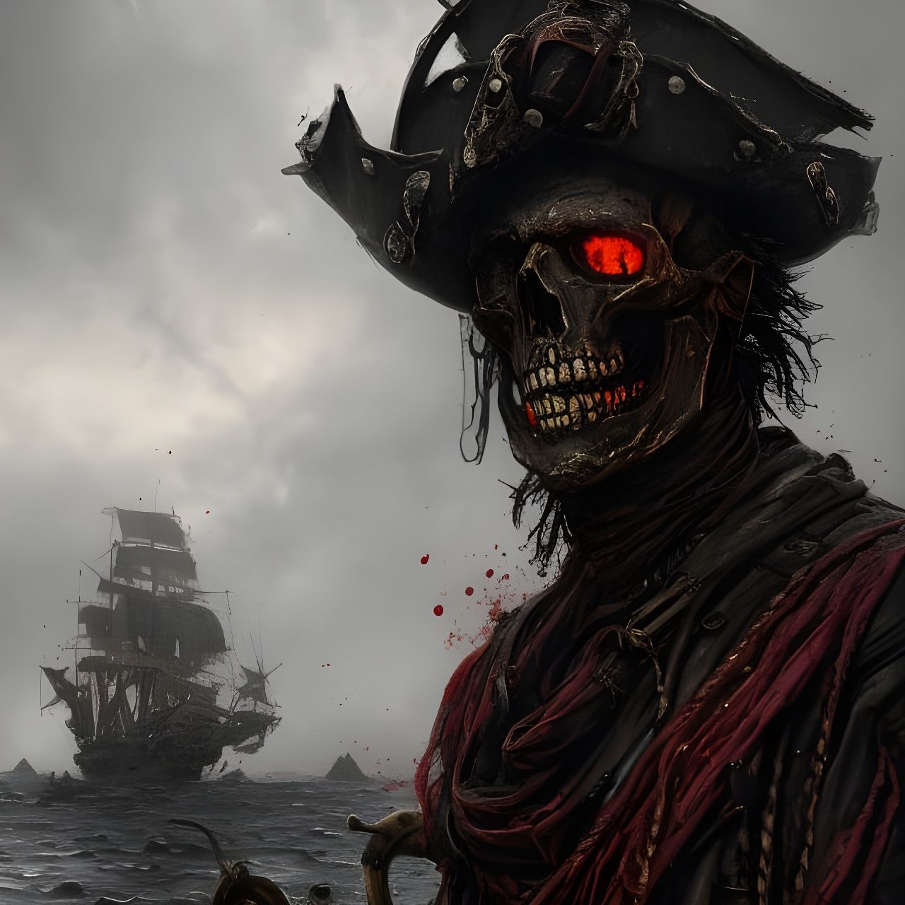 Undead Pirate Lord  by @Shiverbone