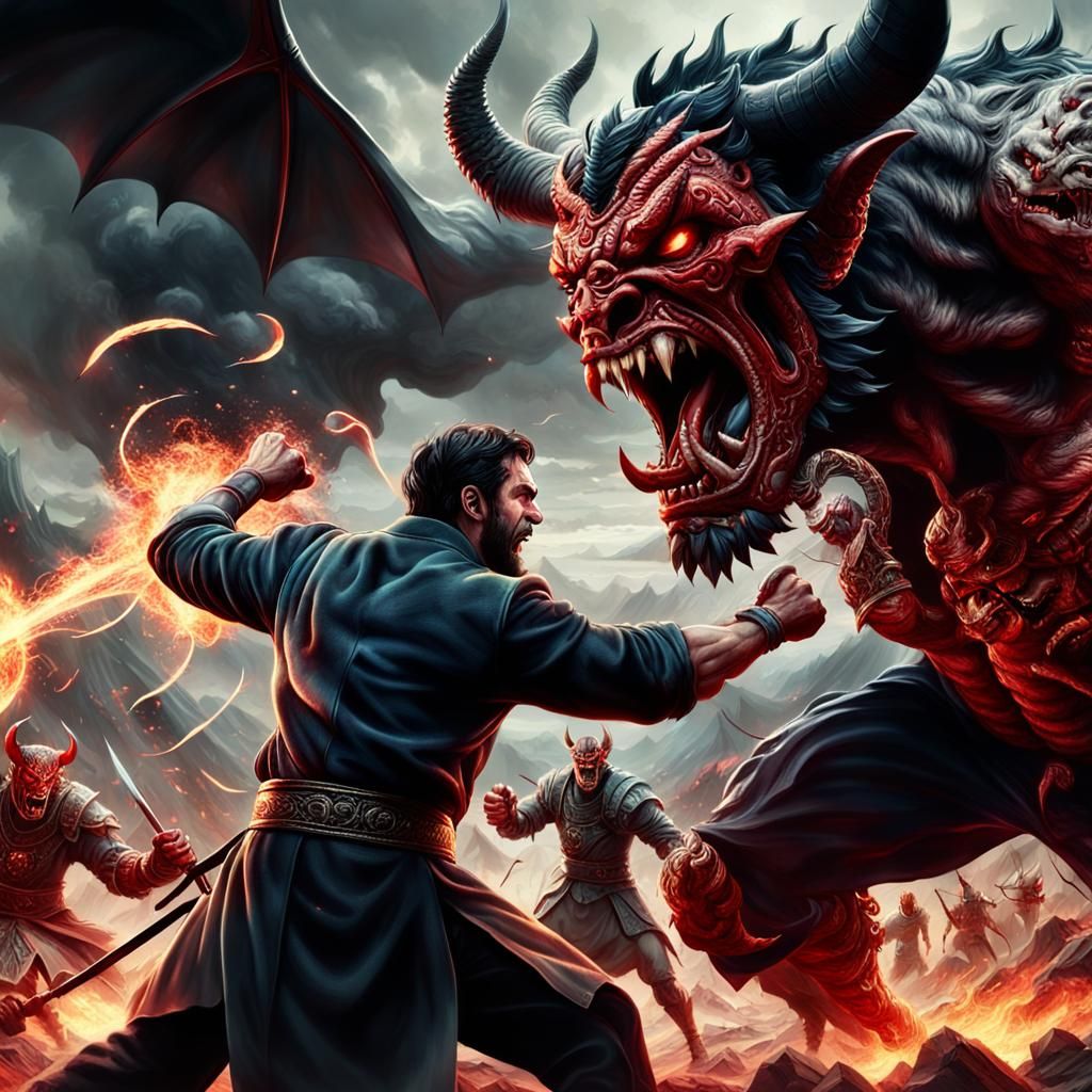 Against devil