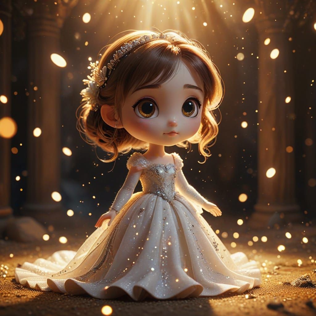 Whimsical Anime Wedding Scene in Vibrant, Sparkling Style