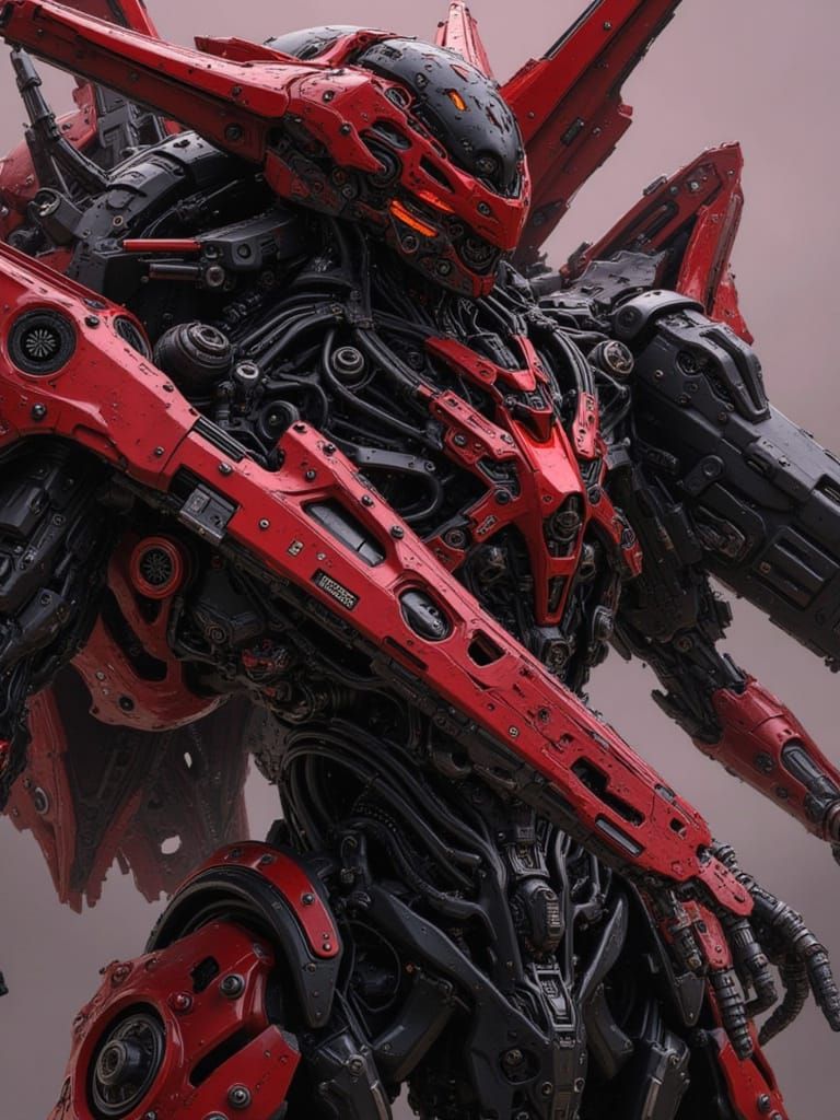 <lora:Dark Goo Flux:1.0> <lora:Gila:1.0> 
<lora:Predatory Mecha II:1.0>
 <lora:Wing Machine:1.0>
<full-body portrait:3.0> 
Zoom-out of a rob...