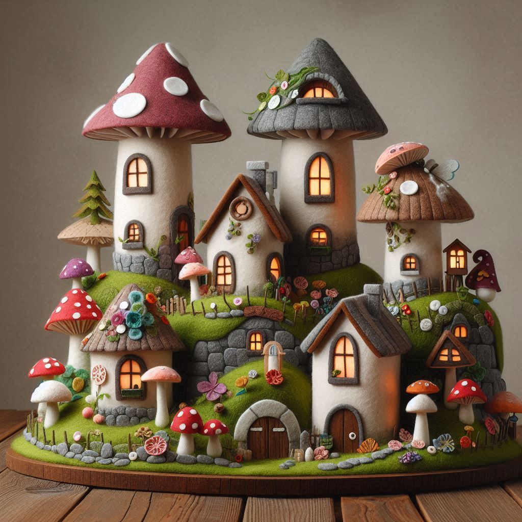 Mushroom houses felt