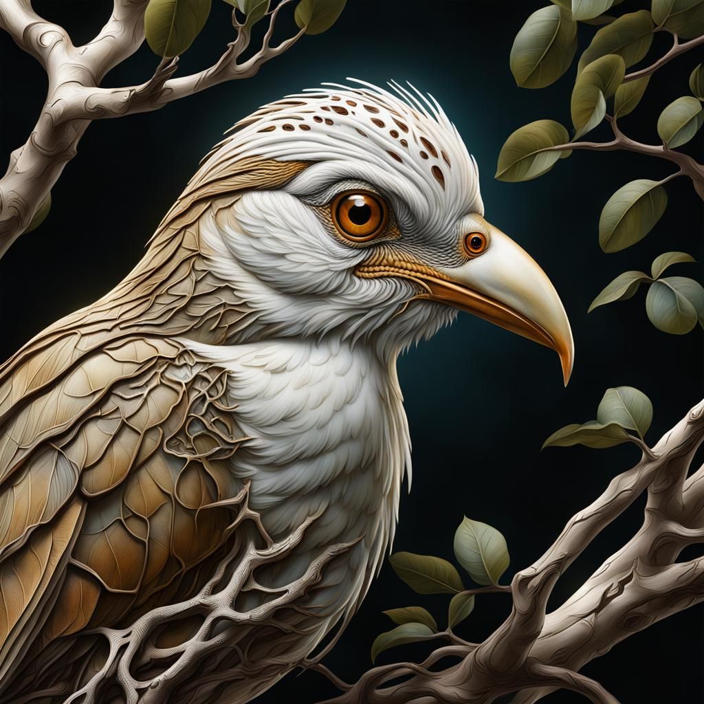 The brown and beige bipop bird