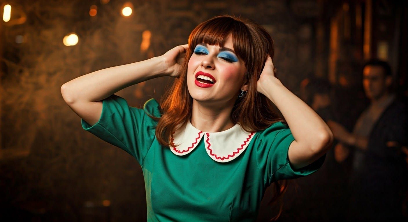 Retro Revival: 1970s Siren in a Smoky Bar