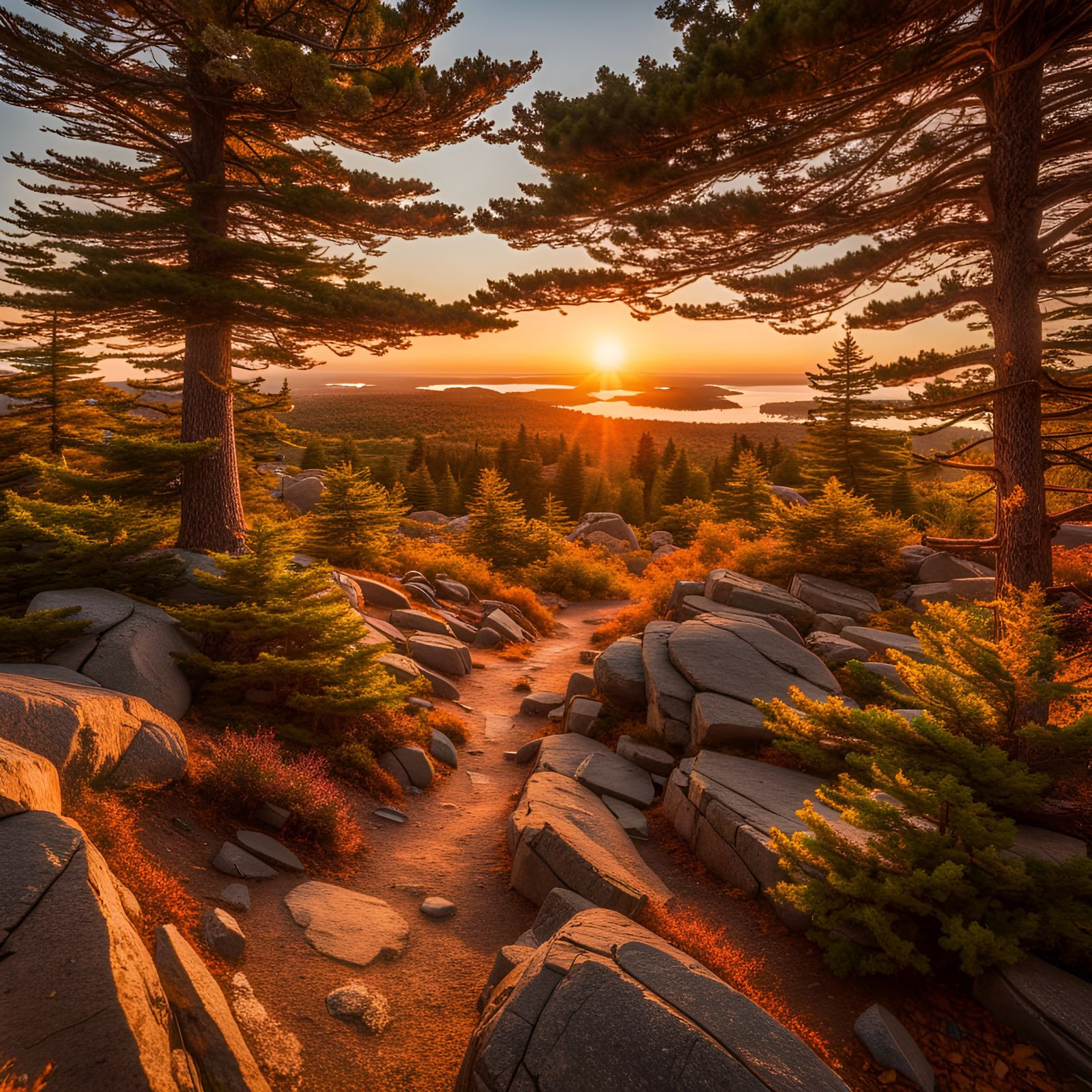 Maine coast autumn sunset  by @Sean Wanderer