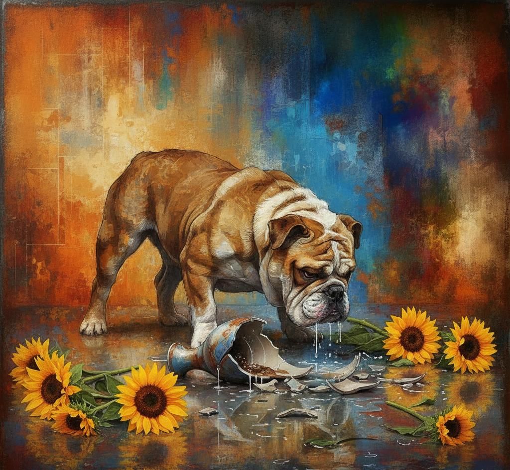 bulldog vs sunflowers