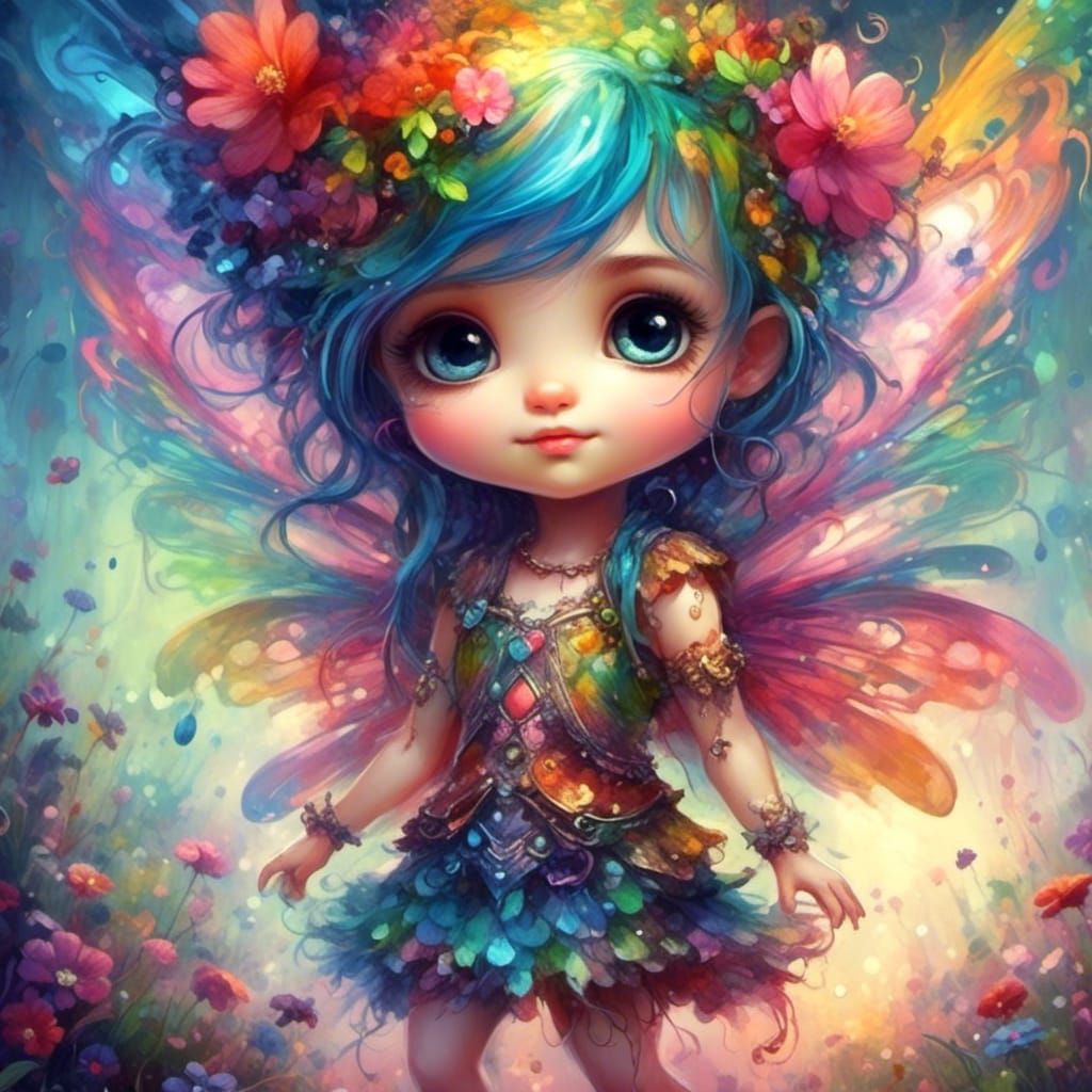 Chibi rainbow fairy