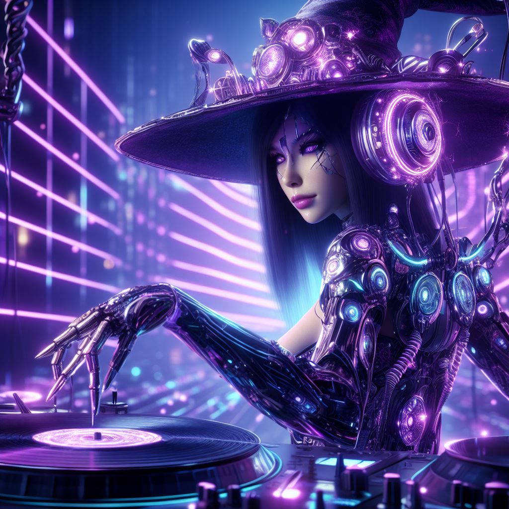 Purple Dj Witch