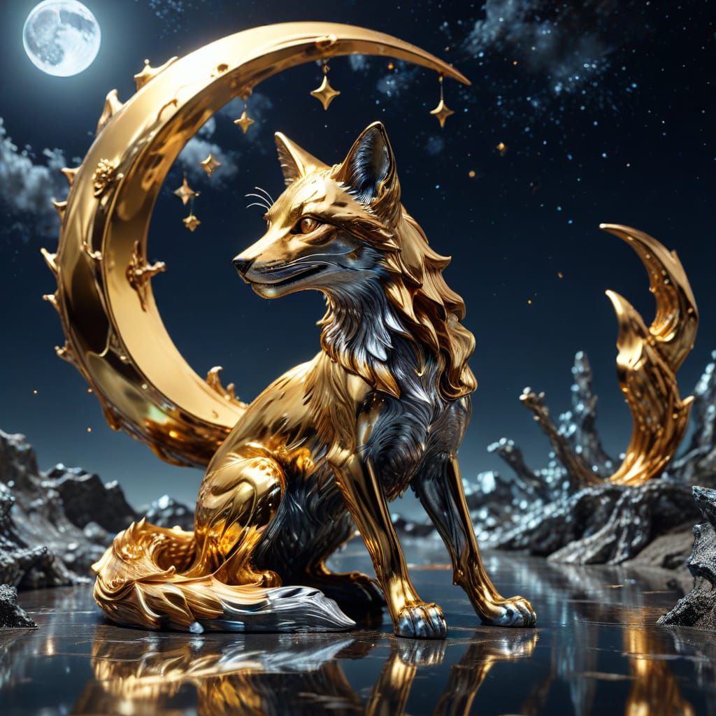 ✨ The Golden Statue  by @Goupilia