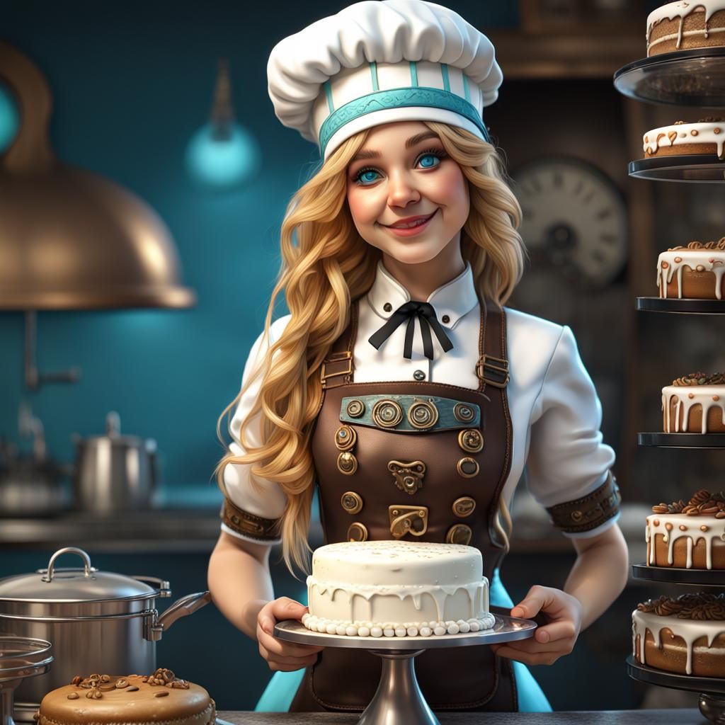 Steampunk Baker Girl AI Generated Artwork NightCafe Creator