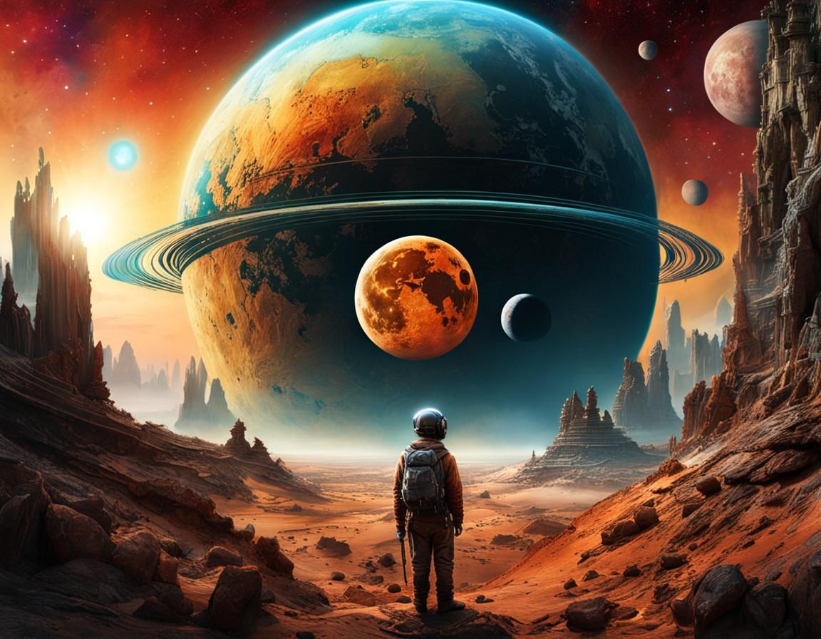 double exposure of planets  by @xxx