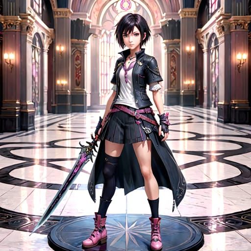 Moon wearing Serah outfit