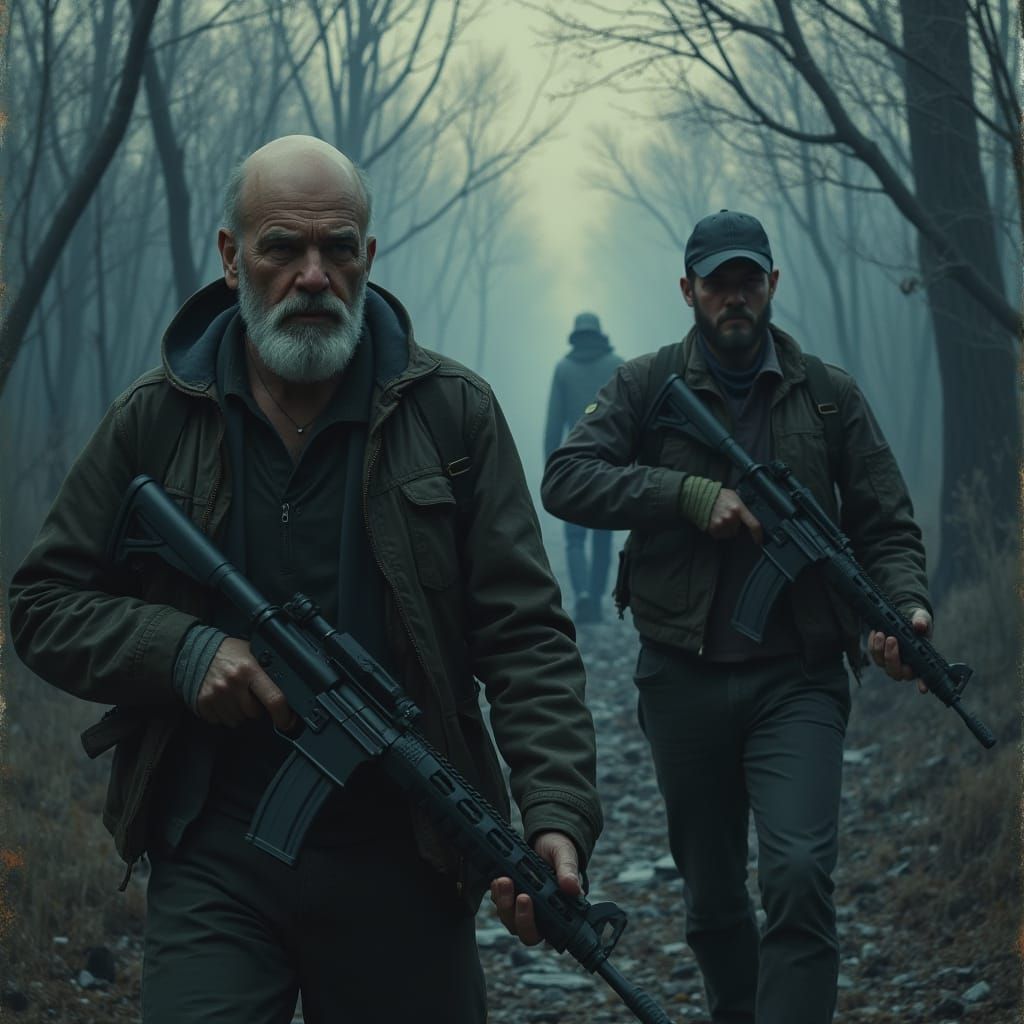 A gritty, post-apocalyptic scene