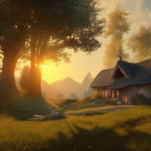 Cottage Day  by @Lumine