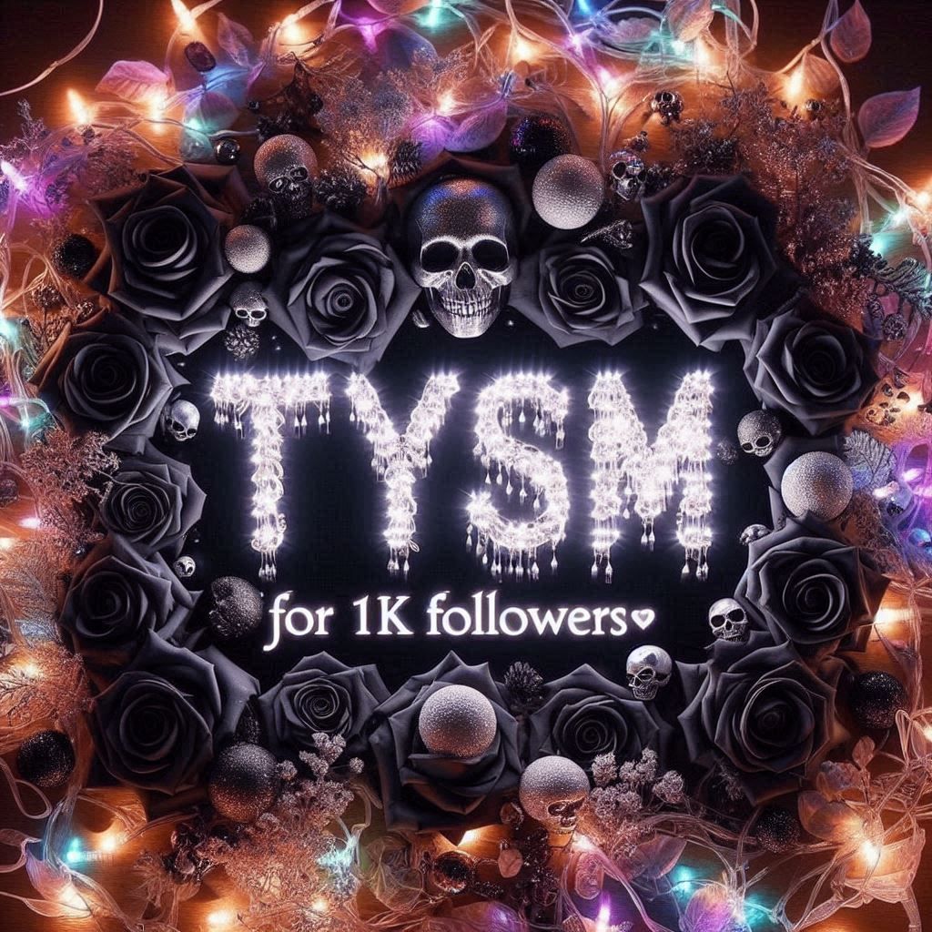1k Followers! 🥳🖤