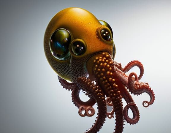 Hyperrealistic Embryonic Cthulhu Larvae Close-Up