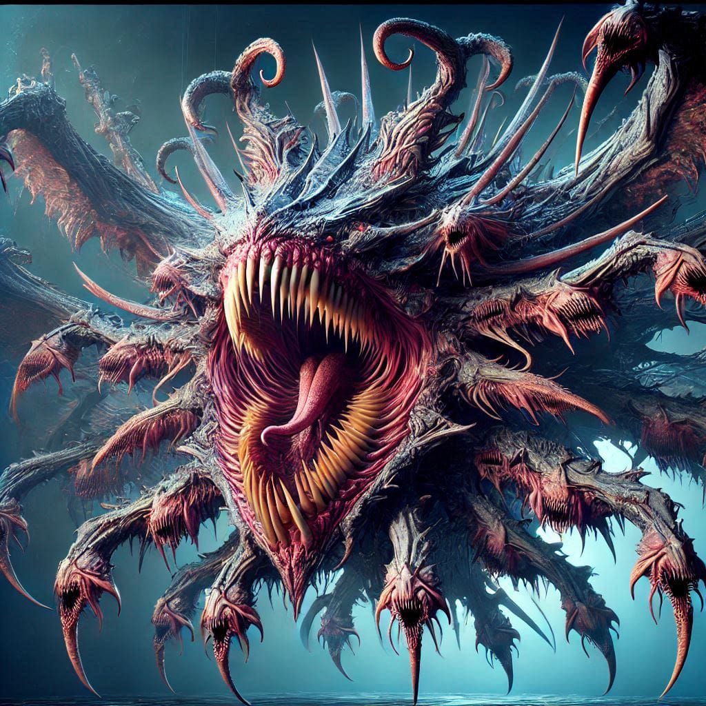 monster with serious teeth