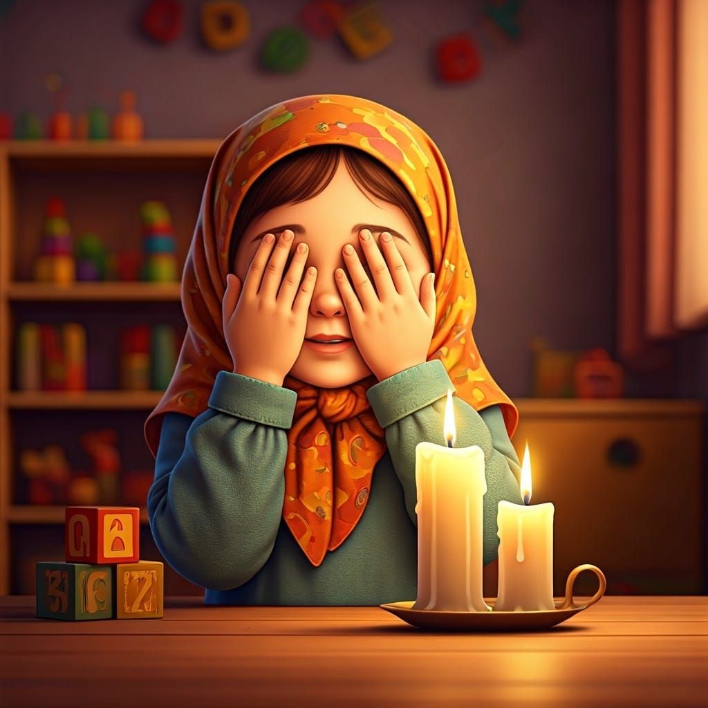 Whimsical Girl in a Kinder Wonderland