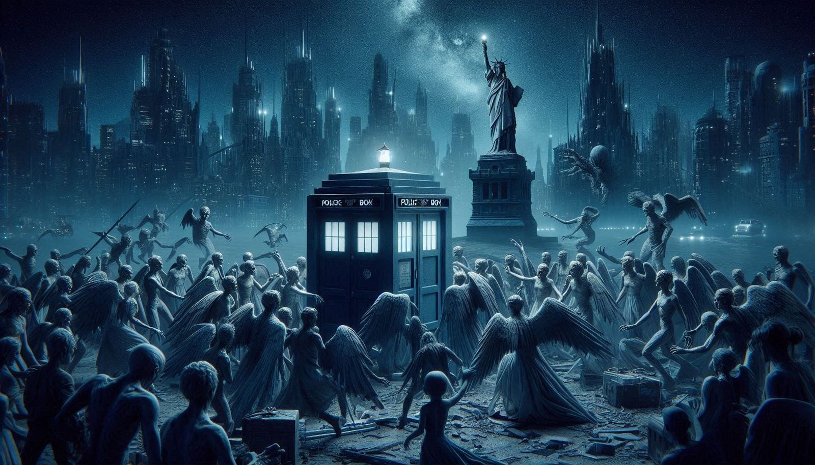 Dr. Who Weeping angels post apocalypse