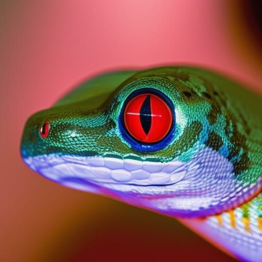 RedEyed Snake AI Generated Artwork NightCafe Creator