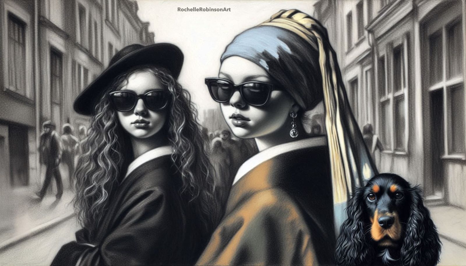 The Vermeer Girls and a Dog