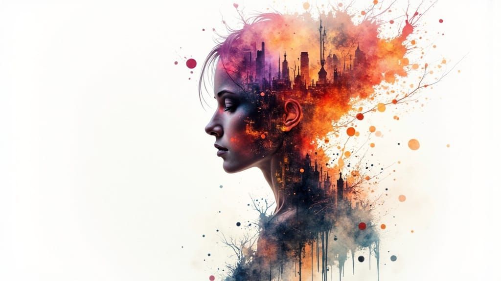 Ethereal Watercolour Art Fusion