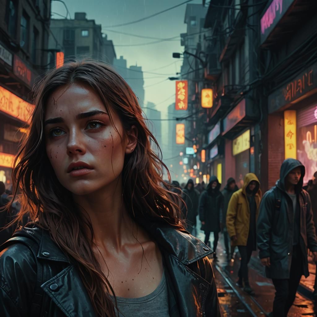 Dystopian Girl: Cinematic Digital Painting