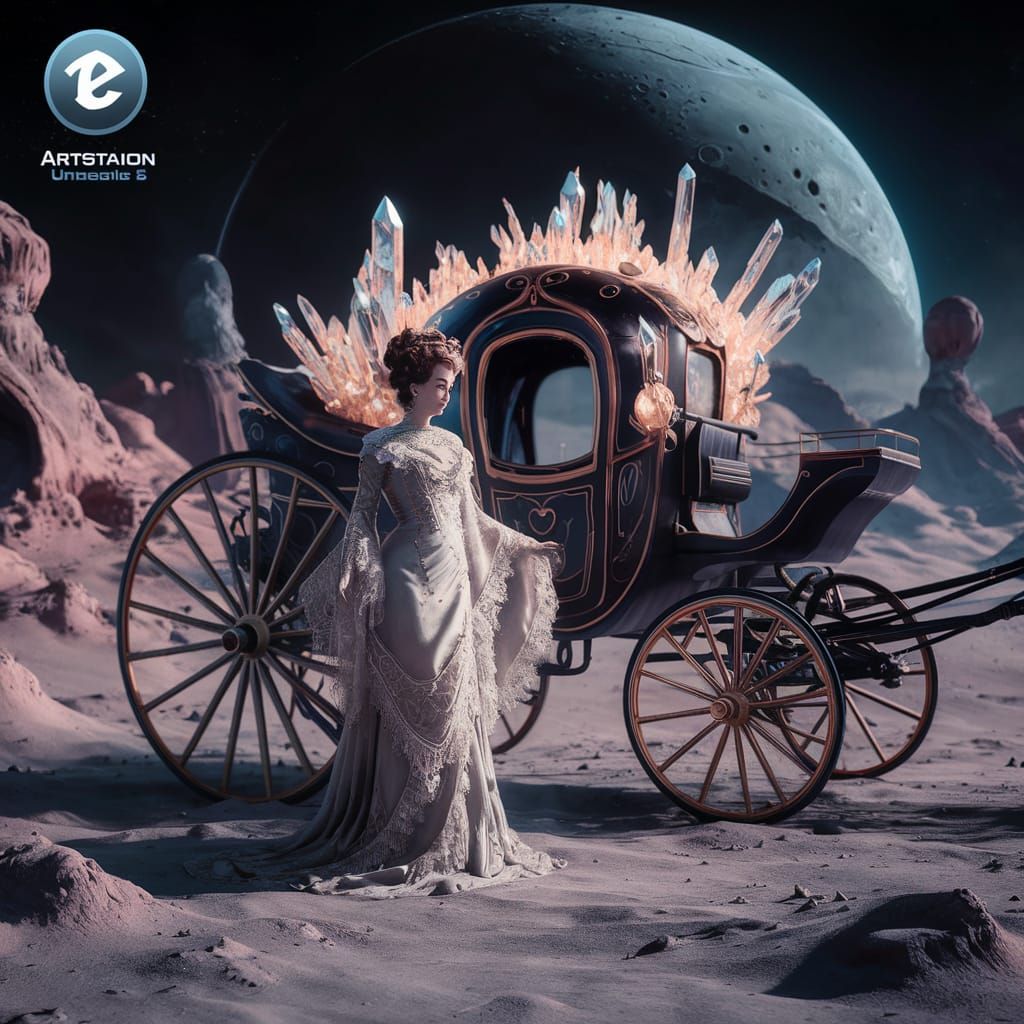 An Edwardian Lady, an alien moon, a horse and carriage