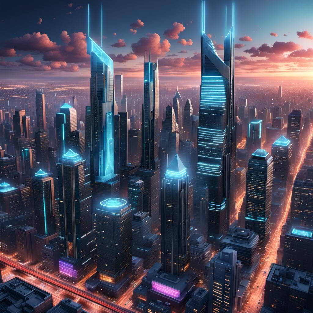 a hyper-realistic image of a City