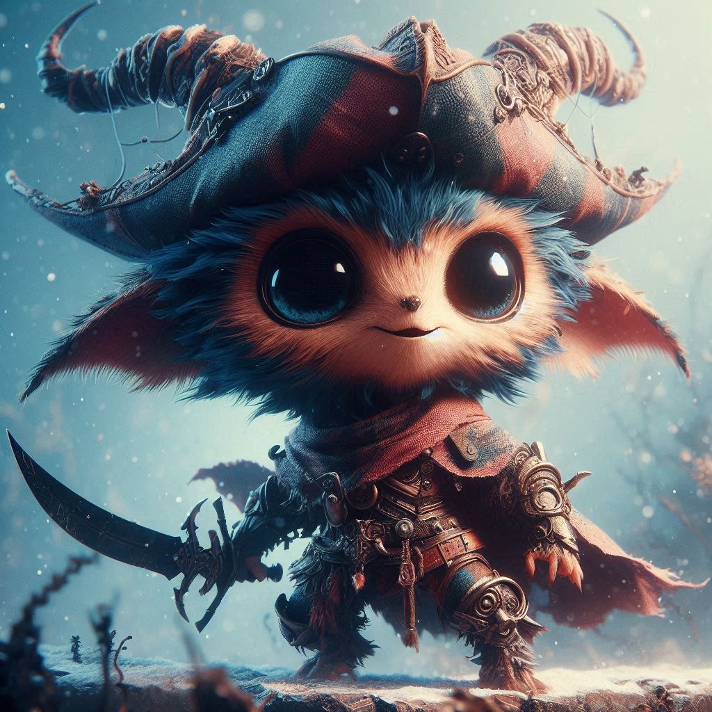 adorable fairy-tale fantasy creature portrait..