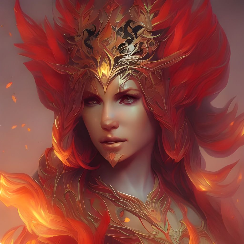 Flame goddess - AI Generated Artwork - NightCafe Creator