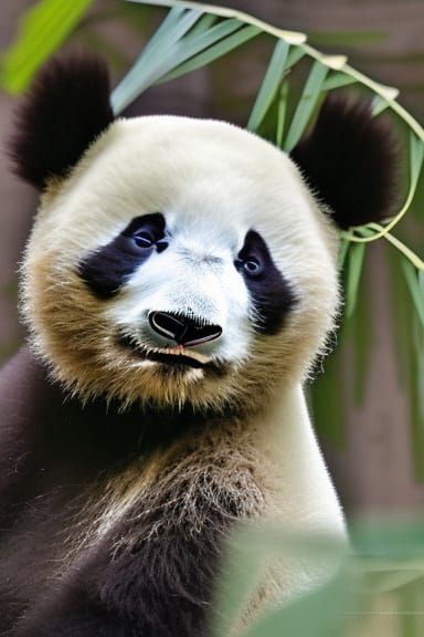 panda in bamboo forest - AI Generated Artwork - NightCafe Creator