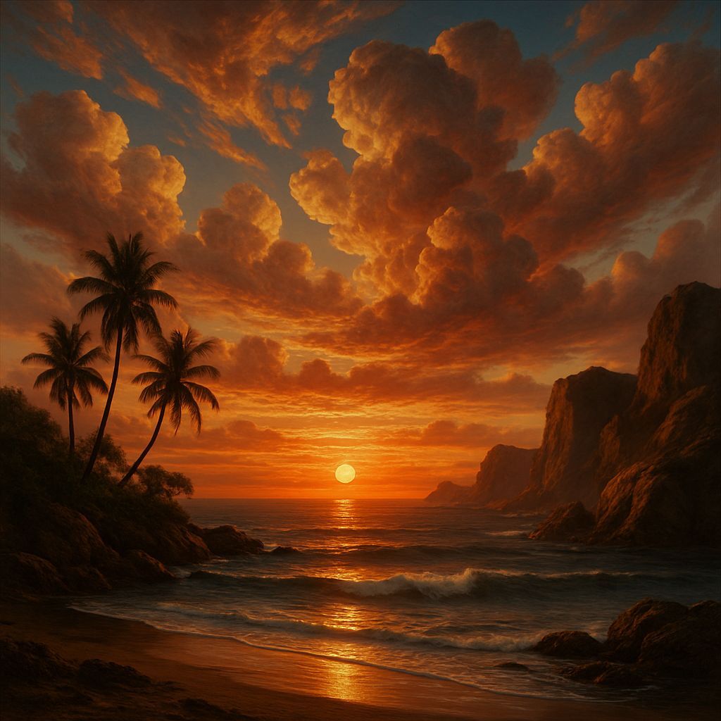 Tranquil Beach Sunset  by @Mr G