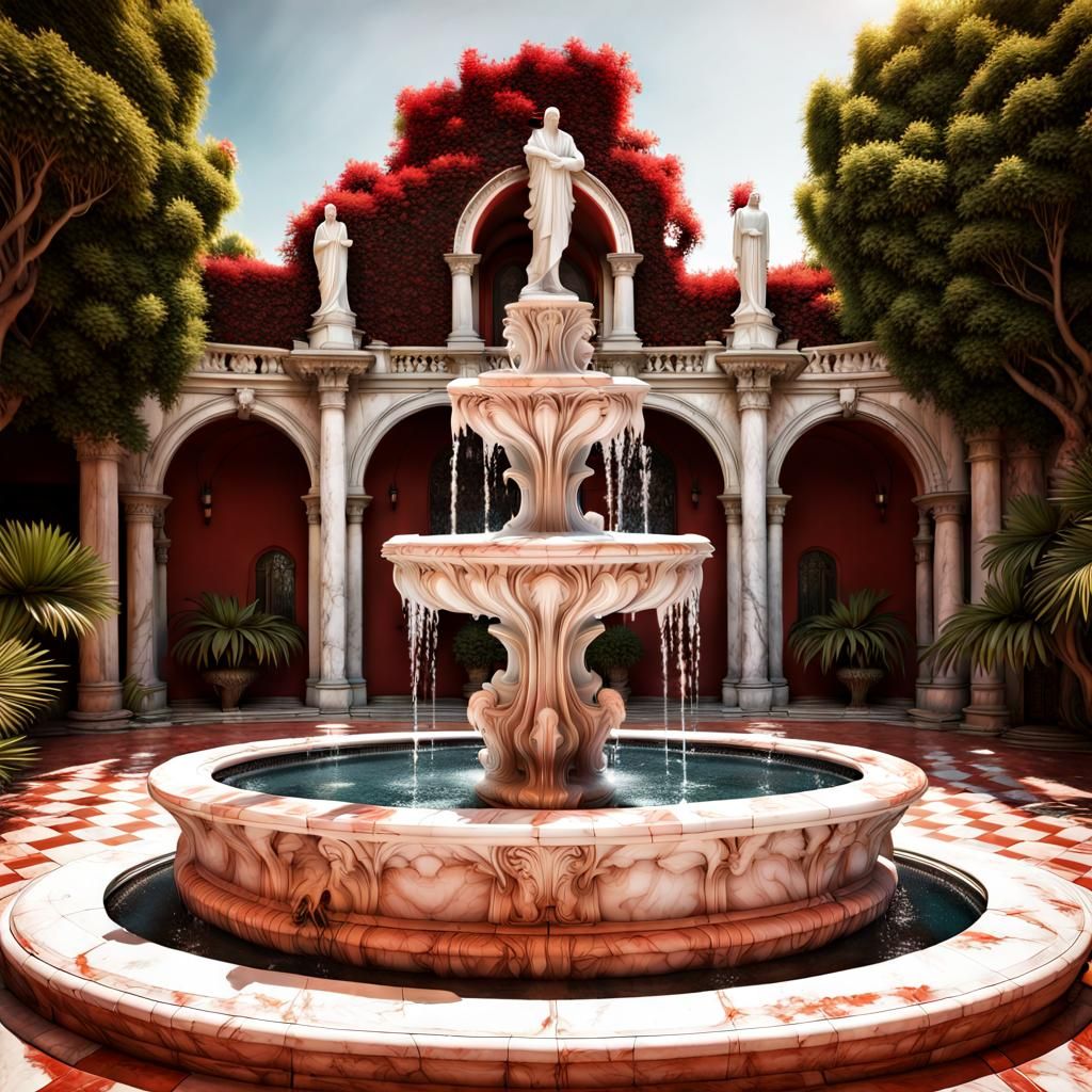 Courtyard fountain  by @Niki