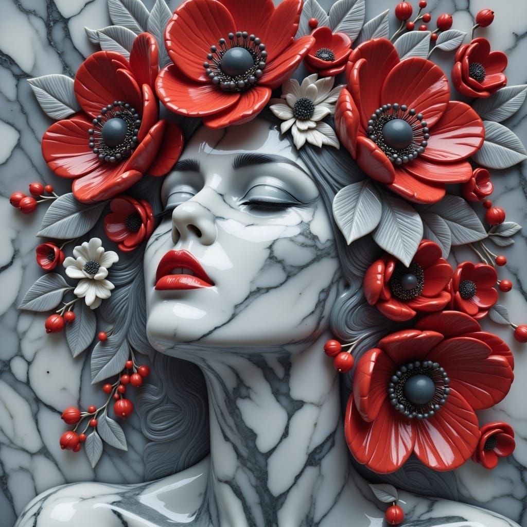 <lora:Marble Flux:1.0> "