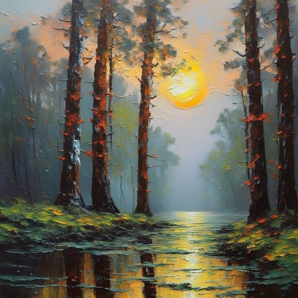 <lora:Impasto1:1.2>
sunrise in the forest