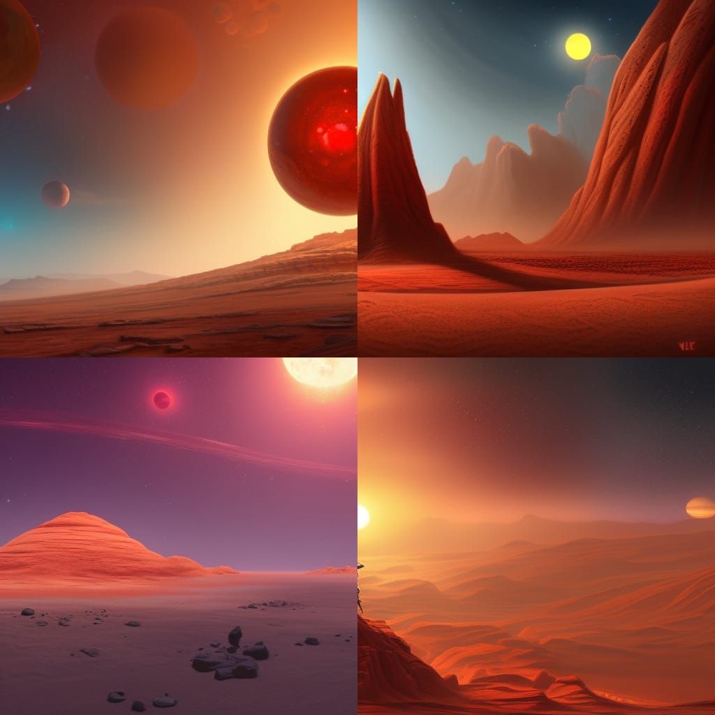 Mars, red, diamonds, sand worm, sunset, planet, life, yellow, traveler ...