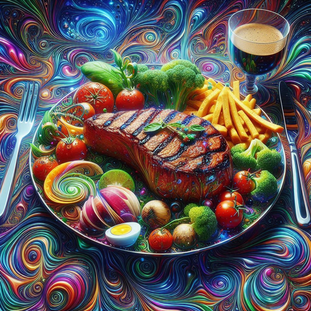 Psychedelic Steak Dinner
