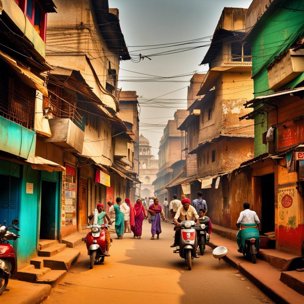 Wonderful India, diverse culture, buildings, streetscape, pe...